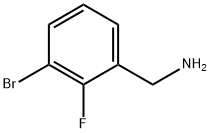 3-ブロモ-2-フルオロベンジルアミン 化学構造式