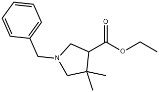 Ethyl 1-benzyl-4,4-diMethylpyrrolidine-3-carboxylate Struktur