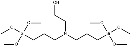 N-(HYDROXYETHYL)-N,N-BIS(TRIMETHOXYSILYLPROPYL)AMINE, 65% in Methanol 化学構造式
