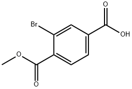 3-BroMo-4-(Methoxycarbonyl)benzoic acid Structure