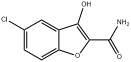 5-氯-3-羟基苯并呋喃-2-甲酰胺,26474-95-3,结构式