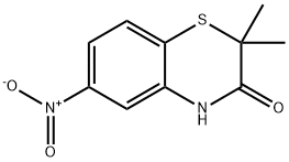 2,2-二甲基-6-硝基-2H-1,4-苯并噻嗪-3(4H)-酮,265994-70-5,结构式