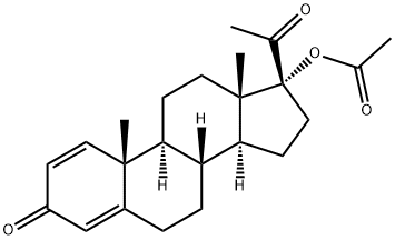 17-Acetyloxy-pregna-1,4-diene-3,20-dione Structure