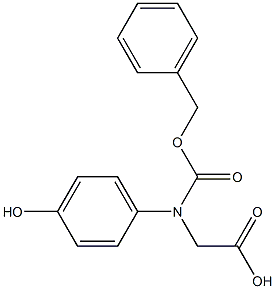(R)-(N-benzyloxycarbonyl)-p-hydroxyphenylglycine Struktur