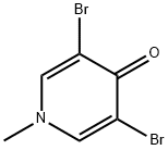 3,5-ジブロモ-1-メチルピリジン-4(1H)-オン 化学構造式