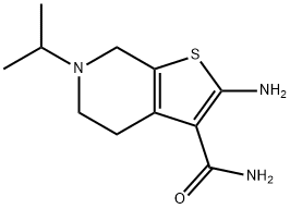2-氨基-6-(丙-2-基)-4,5,6,7-四氢噻吩并[2,3-C]吡啶-3-甲酰胺,26830-39-7,结构式