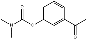 ジメチルカルバミド酸3-アセチルフェニル 化学構造式