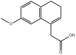 2-(7-Methoxy-3,4-dihydronaphthalen-1-yl)acetic acid Struktur