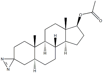 (5alpha,17beta)-Spiro[androstane-3,3'-[3H]diazirin]-17-ol 17-acetate Struktur