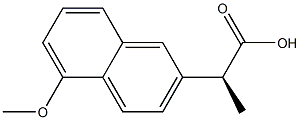 rac-(R*)-5-ブロモ-6-メトキシ-α-メチル-2-ナフタレン酢酸 化学構造式