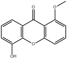 5-Hydroxy-1-methoxyxanthone Struktur