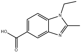 1-Ethyl-2-Methylbenzodiazole-5-carboxylic acid, 2788-73-0, 结构式