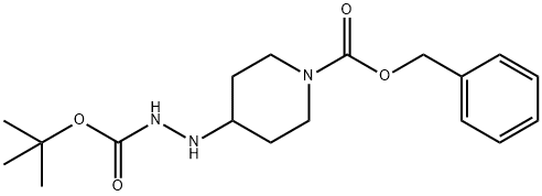 N-CBZ-4-(N-BOC肼基)哌啶, 280111-50-4, 结构式