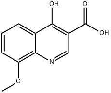 4-羟基-8-甲氧基喹啉-3-羧酸, 28027-18-1, 结构式