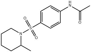 4'-(2-メチル-1-ピペリジニルスルホニル)アセトアニリド 化学構造式