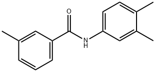 3-メチル-N-(3,4-ジメチルフェニル)ベンズアミド 化学構造式