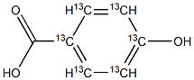 对羟基苯甲酸-环-13C6, 287399-29-5, 结构式