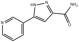 5-(Pyridin-3-yl)-1H-pyrazole-3-carboxamide ,97% 化学構造式