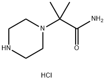 2-メチル-2-(ピペラジン-1-イル)プロパンアミド二塩酸塩 化学構造式