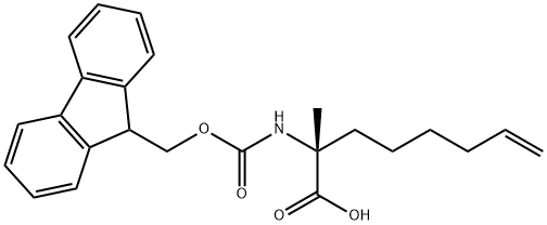 (R)-FMOC-2-氨基-2-甲基-6-庚烯酸, 288617-78-7, 结构式