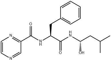 N-((S)-1-(((S)-1-Hydroxy-3-Methylbutyl)aMino)-1-oxo-3-phenylpropan-2-yl)pyrazine-2-carboxaMide Structure