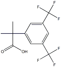 2-(3,5-ビス(トリフルオロメチル)フェニル)-2-メチルプロパン酸 化学構造式