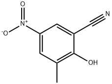 2-羟基-3-甲基-5-硝基-苯甲腈, 290347-99-8, 结构式