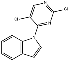 1-(2,5-DichloropyriMidin-4-yl)-1H-indole 化学構造式