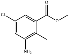 Benzoic acid, 3-aMino-5-chloro-2-Methyl-, Methyl ester Struktur