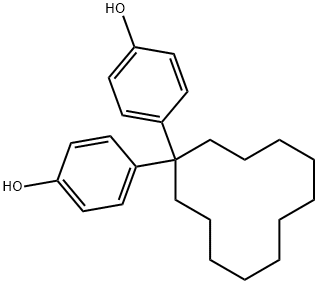 4,4'-(シクロドデカン-1,1-ジイル)ジフェノール 化学構造式