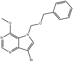 5H-Pyrrolo3,2-dpyrimidine, 7-bromo-4-methoxy-5-(phenylmethoxy)methyl- Structure