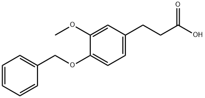 3-Methoxy-4-(benzyloxy)-benzenepropanoic acid Struktur