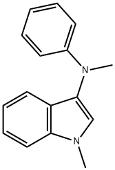 N,1-DiMethyl-N-phenyl-1H-indol-3-aMine 结构式