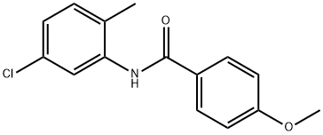 N-(5-クロロ-2-メチルフェニル)-4-メトキシベンズアミド 化学構造式