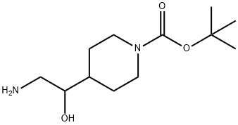tert-Butyl-(2-aMino-1-hydroxyethyl)piperidine-1-carboxylate Structure