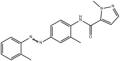 1-Methyl-N-[2-methyl-4-[2-(2-methylphenyl)diazenyl]phenyl-1H-pyrazole-5-carboxamide Struktur