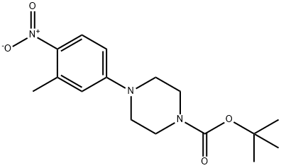 4-(3-Methyl-4-nitro-phenyl)-piperazine-1-carboxylic acid tert-butyl ester Structure
