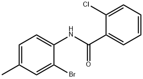 N-(2-ブロモ-4-メチルフェニル)-2-クロロベンズアミド 化学構造式