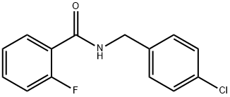 N-(4-クロロベンジル)-2-フルオロベンズアミド 化学構造式