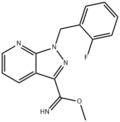 Methyl 1-(2-fluorobenzyl)-1H-pyrazolo[3,4-b]pyridine-3-carbiMidate Structure