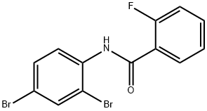 N-(2,4-二溴苯基)-2-氟苯甲酰胺, 304882-34-6, 结构式