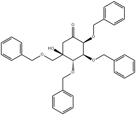 (2S,3S,4S,5R)-5-Hydroxy-2,3,4-tris(phenylMethoxy)-5-[(phenylMethoxy)Methyl]-cyclohexanone Struktur