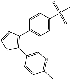 2-Methyl-5-(3-(4-(Methylsulfonyl)phenyl)furan-2-yl)pyridine Structure