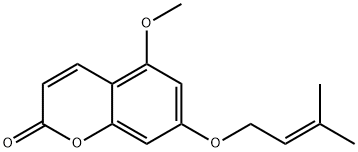 5-Methoxy-7-[(3-methyl-2-buten-1-yl)oxy]-2H-1-benzopyran-2-one Structure