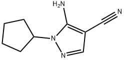 5-AMino-1-cyclopentyl-1H-pyrazole-4-carbonitrile 化学構造式