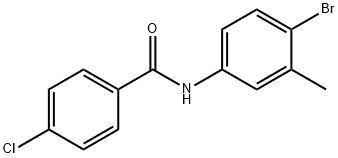 N-(4-ブロモ-3-メチルフェニル)-4-クロロベンズアミド 化学構造式