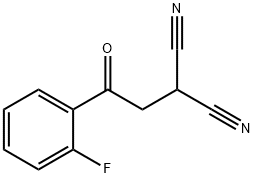 2-[2-(2-フルオロフェニル)-2-オキソエチル]プロパンジニトリル 化学構造式