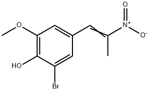 2-BroMo-6-Methoxy-4-(2-nitro-1-propenyl)phenol Struktur