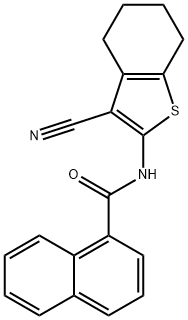 N-(3-Cyano-4,5,6,7-tetrahydrobenzo[b]thienyl-2-yl)-1-naphthalenecarboxamide Struktur