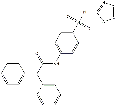 2,2-Diphenyl-N-[4-(thiazol-2-ylsulfamoyl)-phenyl]-acetamide Struktur